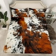 thumbnail image 2 of Manfei Cow Print 3pcs Twin Sheet Sets,Highland Cattle Twin Fitted Sheet,Animal Print Breathable Flat Sheet,Lightweight Abstract Room Decor, 2 of 7