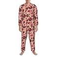 thumbnail image 3 of Goofa Skull rock record music heart for 2-piece Loungewear Set Men’s Sleepwear Set Soft PJs Cozy loungewear Comfy Sleep Set Winter Pajamas-, 3 of 7