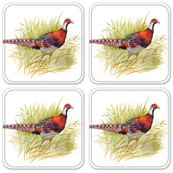 Vinyl Drink Coasters - Set of 4 - Pheasant