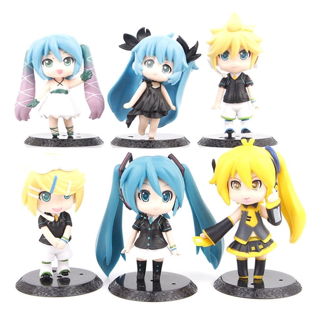 Figura de anime, modelo coleccionable, modelo Mikus, 6 unidades/lote
