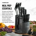 thumbnail image 4 of Farberware Classic 30-Piece Spin-N-Store Rotating Carousel Stainless Steel Knife Set & Tool Set Gray, 4 of 25