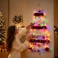 thumbnail image 6 of Hanging Christmas Tree with Lights, Wall Hanging Christmas Decoration, Tinsel Christmas Tree Wall Decor for Small Spaces, Apartment Indoor Holiday Decoration, 6 of 8