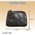 thumbnail image 2 of 1PCS Mini Coin Purse for Women Zipper Leather Coin Purse Leather Change Purse Coin Purse for Coins and Various Cards Leather Coin Pouch (Yellow), 2 of 6