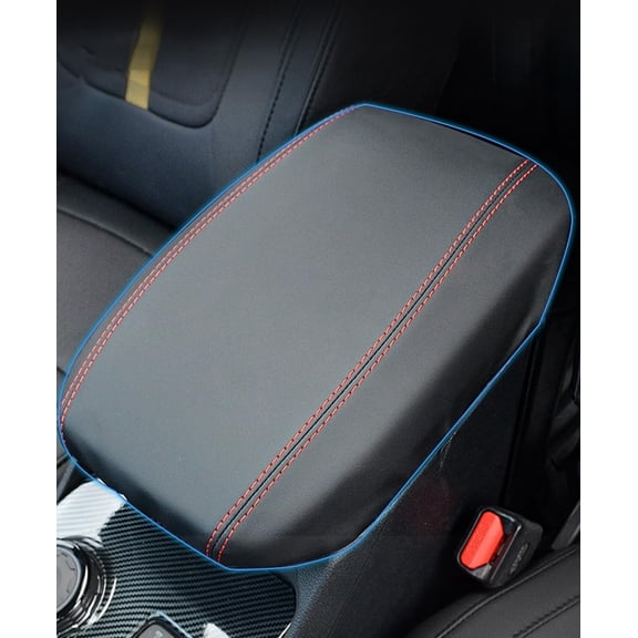 JJMY Fit For 2024 Ford Ranger Car Center Console Armrest Cover Lid Protector Black