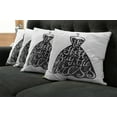 thumbnail image 5 of Ambesonne Modern Throw Pillow Cover 4 Pack, Positive Words on Hanger, 20", Brown White, 5 of 5