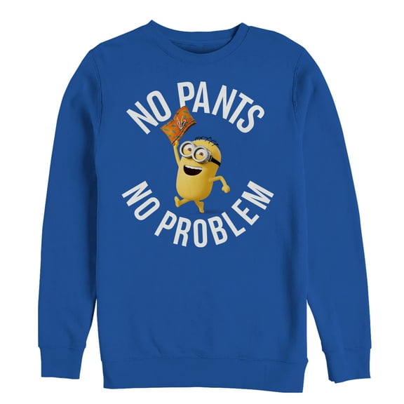Men's Despicable Me Minion No Pants Party Sweatshirt Royal Blue 3X Large