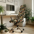 thumbnail image 3 of FKELYI Office Chair Cover Computer Chair Covers Retro Mushroom Print Removable Chair Protector Slipcover Stretch Fabric Boss Chair Covers for Home Office, Large, 3 of 6