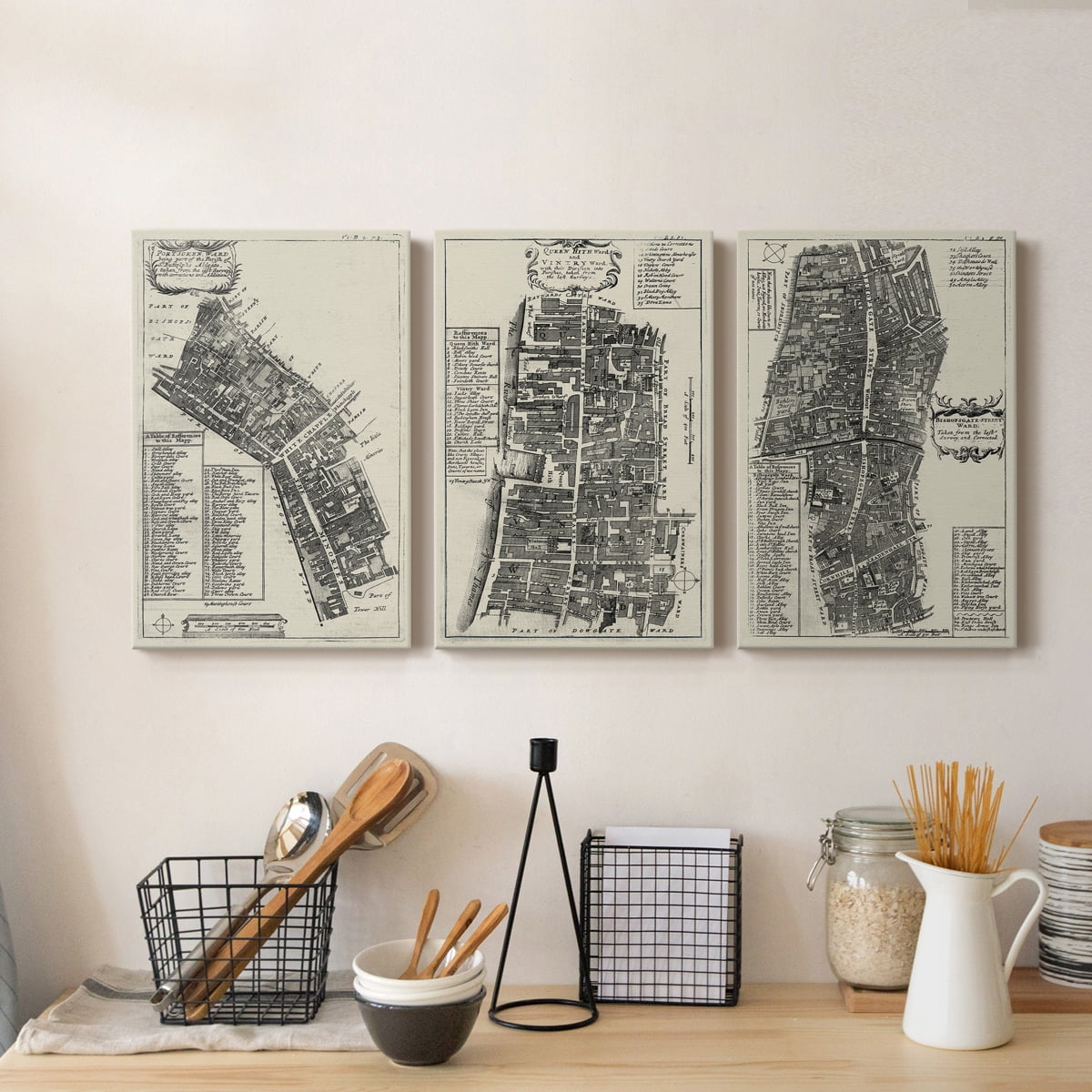 Quays of London III Premium Gallery Wrapped Canvas - Ready to Hang - 32 x 48 Each