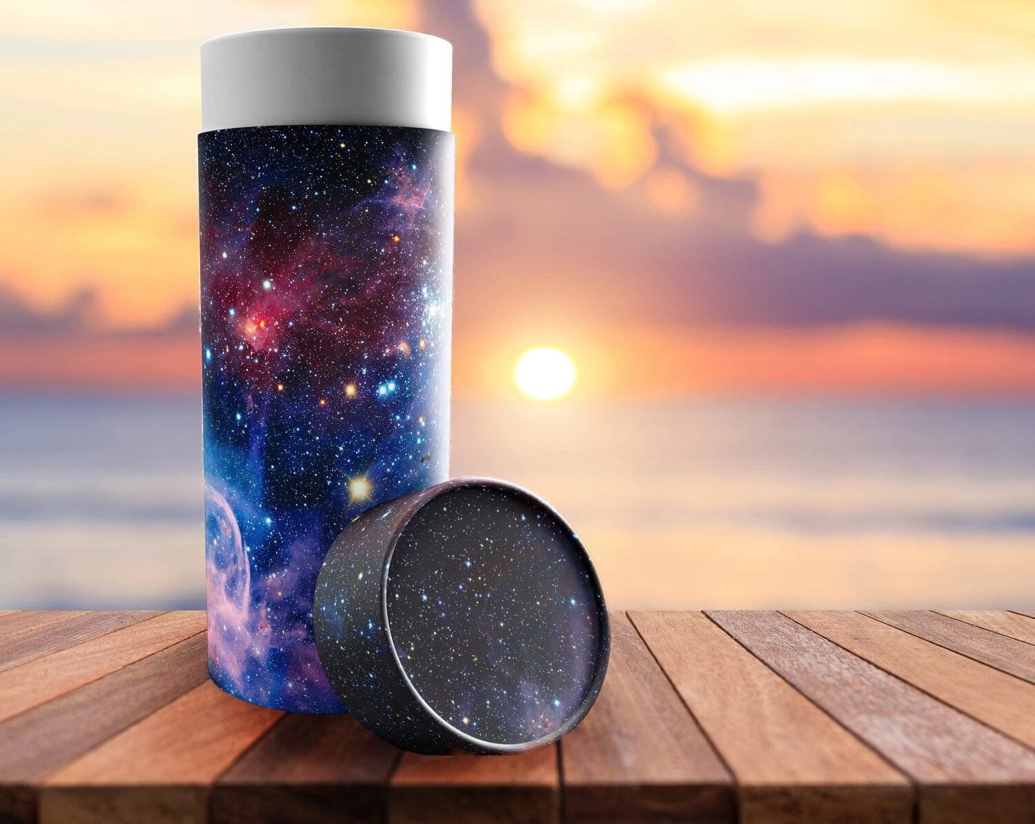 Beautiful Scenes - Cosmic Scattering Urn - Biodegradable Urns for Human Ashes Adult for Funeral, Burial, Niche, or Columbarium Cremation - Urns for Adult Ashes - Scattering Urns - Medium