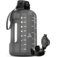 thumbnail image 1 of Botella de agua AQUAFIT Aquafit 64 oz/1.9 L con marcador de tiempo gris, 1 of 8