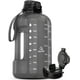 thumbnail image 1 of Botella de agua AQUAFIT Aquafit 64 oz/1.9 L con marcador de tiempo gris, 1 of 8