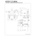 thumbnail image 4 of Kingston Brass KS7612BAL 4 in. Centerset Bathroom Faucet, Polished Brass, 4 of 4