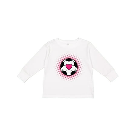 

Inktastic Soccer Player Sports Lover Girls Long Sleeve Toddler T-Shirt