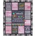 thumbnail image 3 of Teacher Blanket Inspiring Positive Quotes Gifts for Birthday Christmas Halloween Women Girls Lady Mom Wife Home Bedroom Decor Teachers Day Mother''s Day Plush Throw 50"x60", 3 of 6