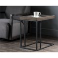 thumbnail image 6 of Sunpan Arden 23.5" Modern Wood C-shaped End Table in Black/Charcoal Gray, 6 of 8