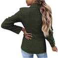 thumbnail image 2 of VEKDONE Women's Long Sleeve Tweed Balzer Jacket with Pocket Elegant Slim Fit Work Office Business Casual Tweed Blazer Coat 2025 Clearance on Sale S,M,L,XL, 2 of 7