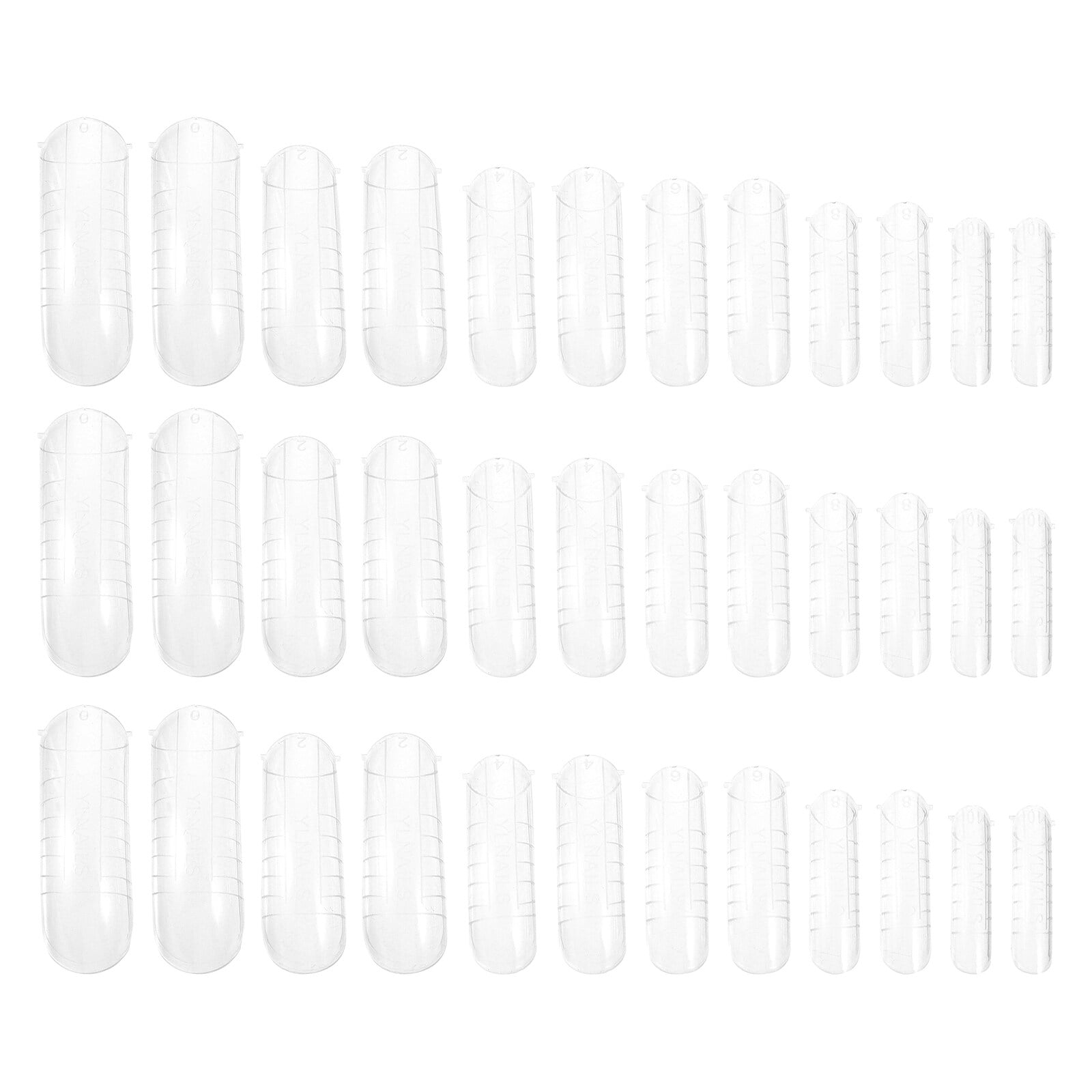 120pcs/Box Long Fake Nails Clear Plastic Nails Full Cover Artificial