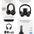 thumbnail image 6 of Noise Cancelling Bluetooth Headphones Wireless over Ear Folding Rechargeable Headset with Mic, TR905, 6 of 6