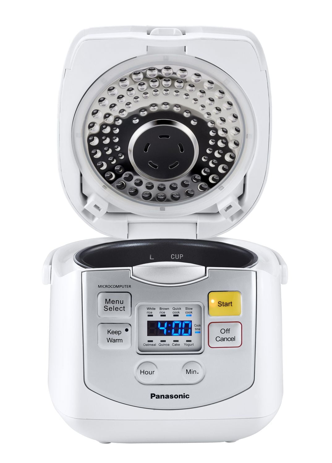 Panasonic SRZC075W Multi-Function Rice Cooker with 8 Auto Cook Programs and Keep Warm Function, White, 8 cups cooked/4 cups uncooked