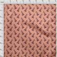 thumbnail image 3 of oneOone Cotton Flex Peach Fabric Leaves & Floral Block Sewing Craft Projects Fabric Prints By Yard 40 Inch Wide, 3 of 4