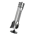 thumbnail image 3 of veasfak Ensemble d'Outils de Cheminée Pelle Portable Base Stable Pinces Extérieur Intérieur Support de Poker, 3 of 9