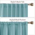 thumbnail image 3 of Deconovo Blackout Curtains Back Tab and Rod Pocket Curtains Insulated Thermal Room Darkening Drapes for Living Room 52x63 inch Teal 2 Panels, 3 of 6
