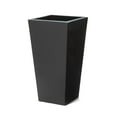 thumbnail image 1 of Step2 Tremont Onyx Black Square Plastic Tapered Indoor and Outdoor Tall Planter, 1 of 9