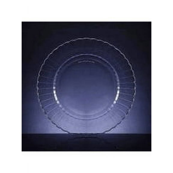 EMI Yoshi Clear Plastic Scalloped 10" Party Plates 18 Count