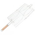 thumbnail image 2 of Barbecue Net-INOX Poignée antiadhésive Barbecue Net Poisson Viande Barbecue Grill Panier, 2 of 9