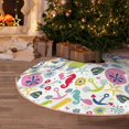 thumbnail image 5 of Rateoe Undersea Seahorse Pattern Christmas Tree Skirt with Ties , Christmas Tree Decorations, Farmhouse Christmas Decor Xmas Holiday Decorations-48", 5 of 6
