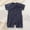 Navy, variant on YHAJDS Girls Dresses Climbing suit Romper 3 Months-2 Years Short Sleeve Crewneck Solid Color Cotton Bodysuit