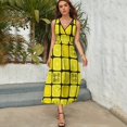 thumbnail image 5 of Vestido Largo Sin Mangas Para Mujer, Delicious Lemon Traje Informal Para Cumpleaños, Verano, 5 of 5