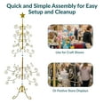 thumbnail image 6 of Sunnydaze Noelle Christmas Tree Ornament Display with Hooks 5 ft, Gold, 6 of 16