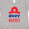 thumbnail image 4 of Inktastic Ahoy Matey, Pirate Hat, Skull and Bones - Red Blue Girls Toddler Dress, 4 of 5