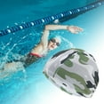 thumbnail image 2 of Gorro de natación de patrón de camuflaje de nailon de 1 pieza en verde militar, 2 of 5