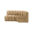 thumbnail image 6 of Meridian Furniture Arc Camel Velvet Modular Sectional, 6 of 10