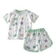 thumbnail image 1 of Odeerbi 0-10 Años Niños Niñas Conjuntos de Verano Dinosaurio Estampado Camiseta Manga Corta de Algodón Pantalones Cortos Conjunto de Dos Piezas, 1 of 3