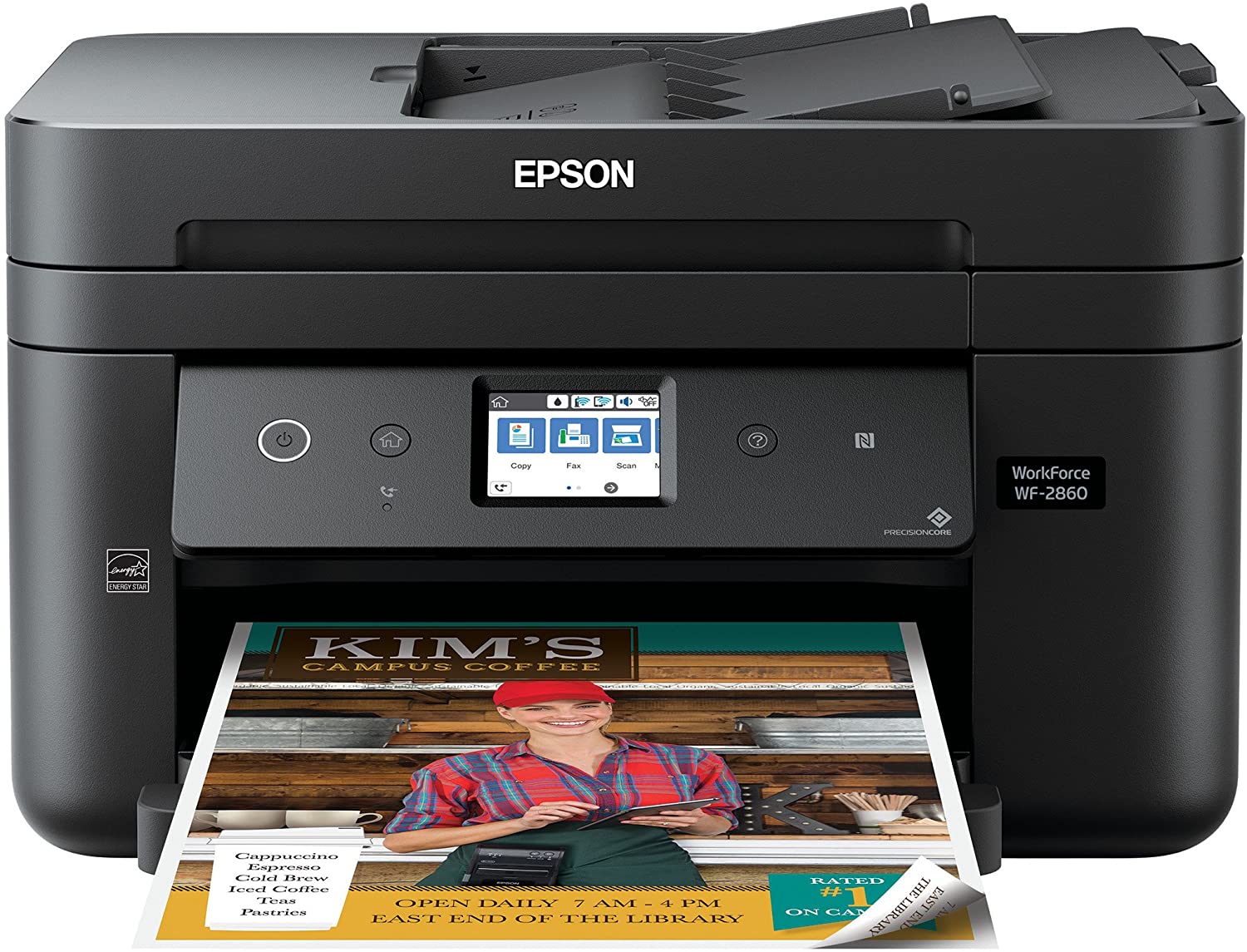 Epson Workforce WF-2860 All-in-One Wireless Color Printer with Scanner, Copier, Fax, Ethernet, Wi-Fi Direct and NFC, - image 2 of 4