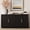 Black, variant on FORTUNETEC Sideboard Buffet Cabinet with Storage, Modern Accent Cabinet with Arched Doors, Boho Modular Media Console, 67" Large Minimalist Credenza for Living Room Kitchen Dining Room Entryway, Oak