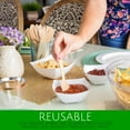thumbnail image 5 of PLASTICPRO 8 Oz Disposable Serving Bowls White Plastic Square Snack Bowls, 4-Pack, 5 of 8