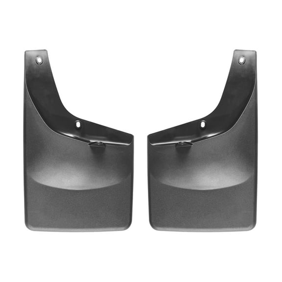WeatherTech Custom No Drill Splash Guard MudFlaps compatible with 2011-2016 Ford Super Duty, Front Pair - Black
