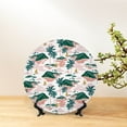 thumbnail image 6 of Cauagu Hawaii Palms Print Bone China Decorative Plate, Wall Mount Plate Holiday Decor Decorative Ceramic Plates with Stand Elegant Household Plates Decorative-7in, 6 of 6