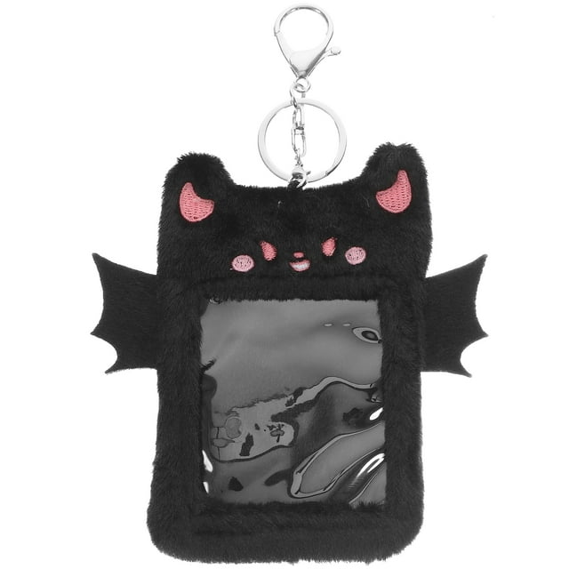 EeaseCA Plush Card Holder Plush Card Holder Keychain Plush Card Cover ID Card Holder Plush ID Holder