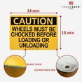 thumbnail image 2 of TRADESAFE Caution Check Wheel Chocks, Safety Wall Signs, 14” x 10”, 40 Mil Aluminum Caution Sign, 2 of 6