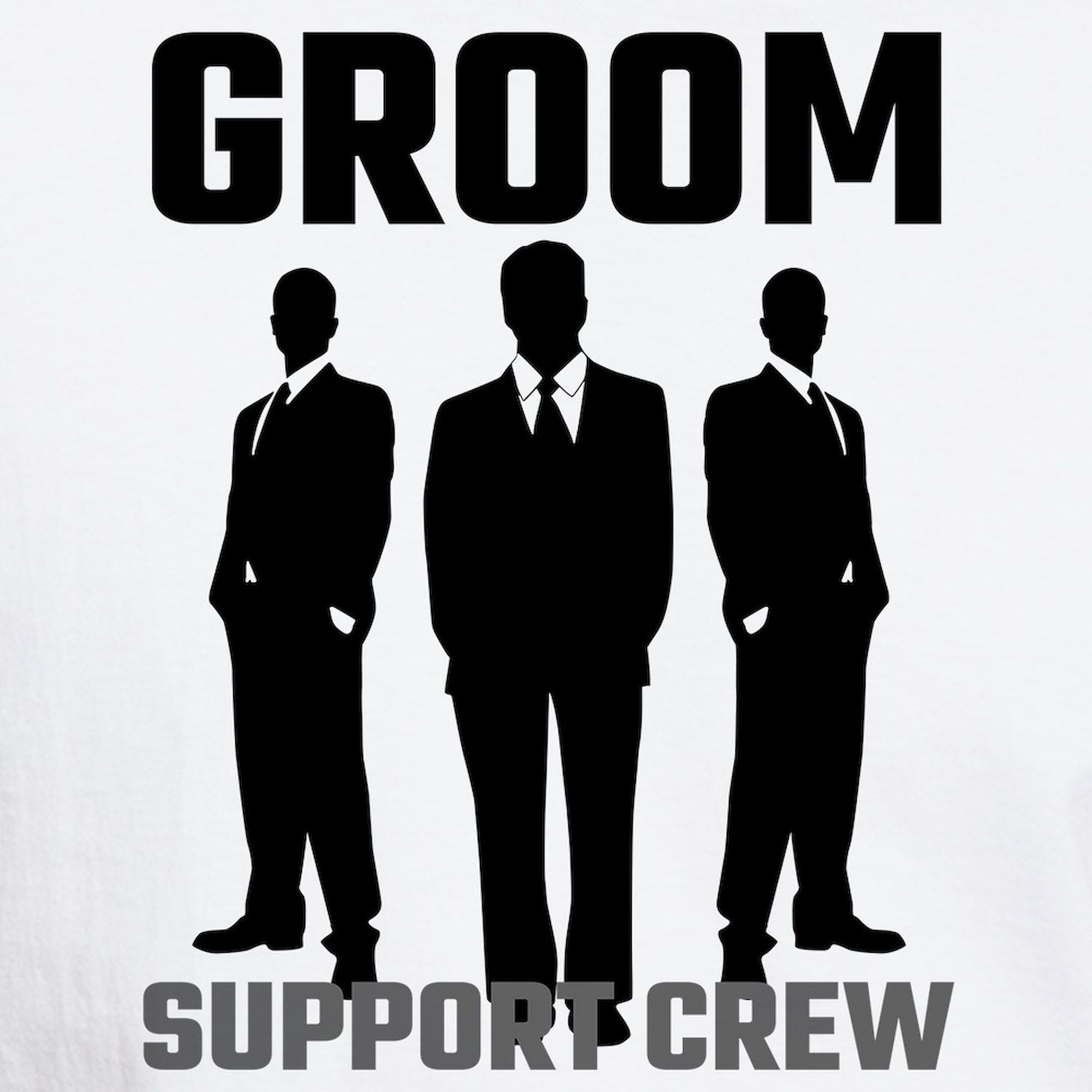 CafePress - Groom Support Crew T Shirt - Men's Classic T-Shirts - image 3 of 4
