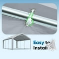 thumbnail image 3 of Quictent Carport Replacement Tarp Canopy Top Cover with Leg Cloth with Bungees Balls, for 10x20 ft Garage Party Tent Shelter - Gray, One Roof Only, 3 of 7