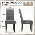 thumbnail image 7 of Homall Dining Chairs Set of 4,Urban Style PU Leather Dining Chairs,Kitchen,Dining Room Wooden Chairs, Gray, 7 of 7