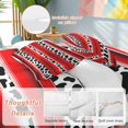thumbnail image 2 of Mexico Cow Duvet Cover Set Queen Size, Grain Red 4 Piece Soft Microfiber Bedding Set with 1 Duvet Cover, 1 Flat Sheet, 2 Pillowcases, 2 of 9