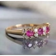 thumbnail image 2 of Lakshya Jewel LLC 2Ct Round Cut Pink CZ Wedding Women's Ring 14K Yellow Gold Plated, 2 of 3