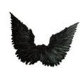 thumbnail image 1 of Alas de ángel, alas de plumas, decoración de cosplay, vestido elegante de moda, disfraz de ángel, hada Negro, 1 of 8